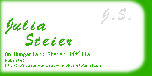 julia steier business card
